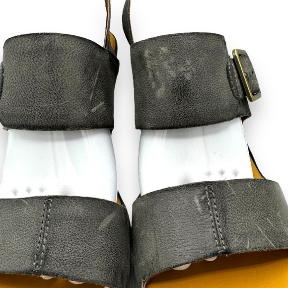 Kork-Ease San Carlos Distressed Slingback Platform Sandals, Dark Grey, Size 11 - Picture 9 of 15